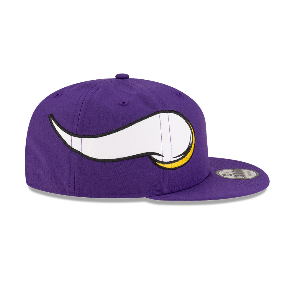 Minnesota Vikings New Era HELMET 9Fifty Snapback Hat - Purple/Yellow