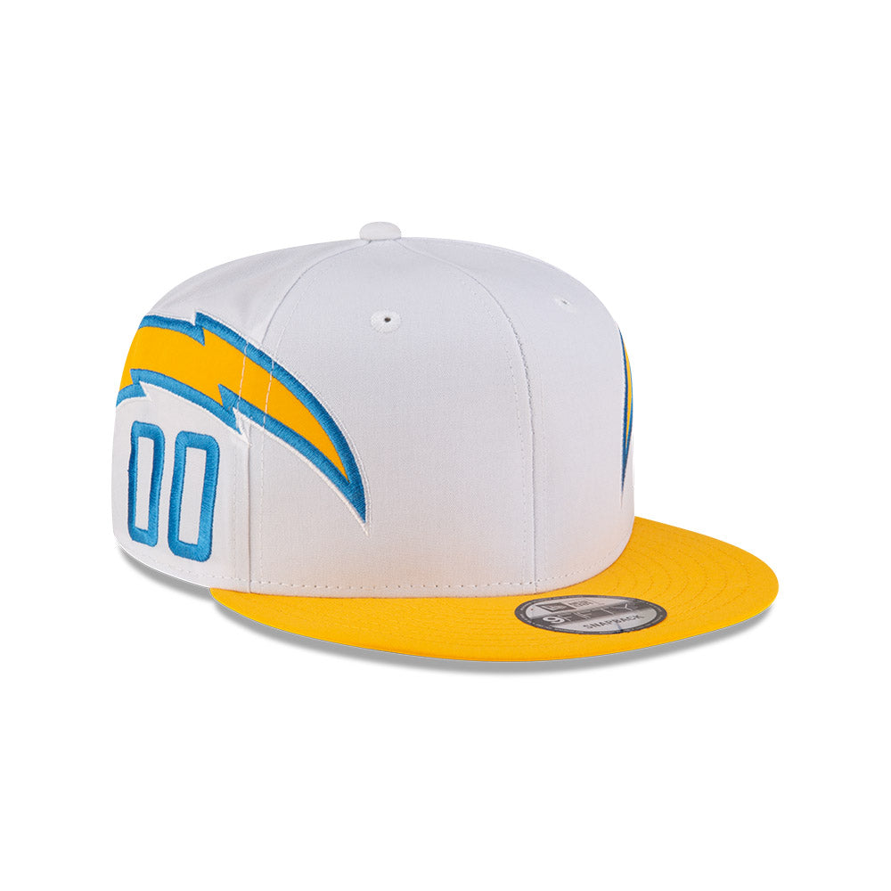 Los Angeles Chargers New Era HELMET 9Fifty Snapback Hat - White/Yellow