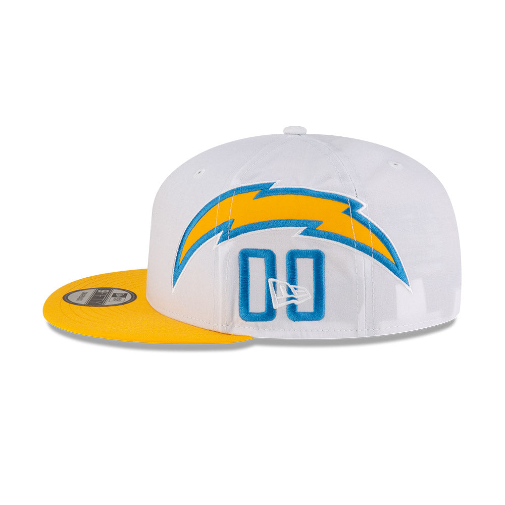 Los Angeles Chargers New Era HELMET 9Fifty Snapback Hat - White/Yellow