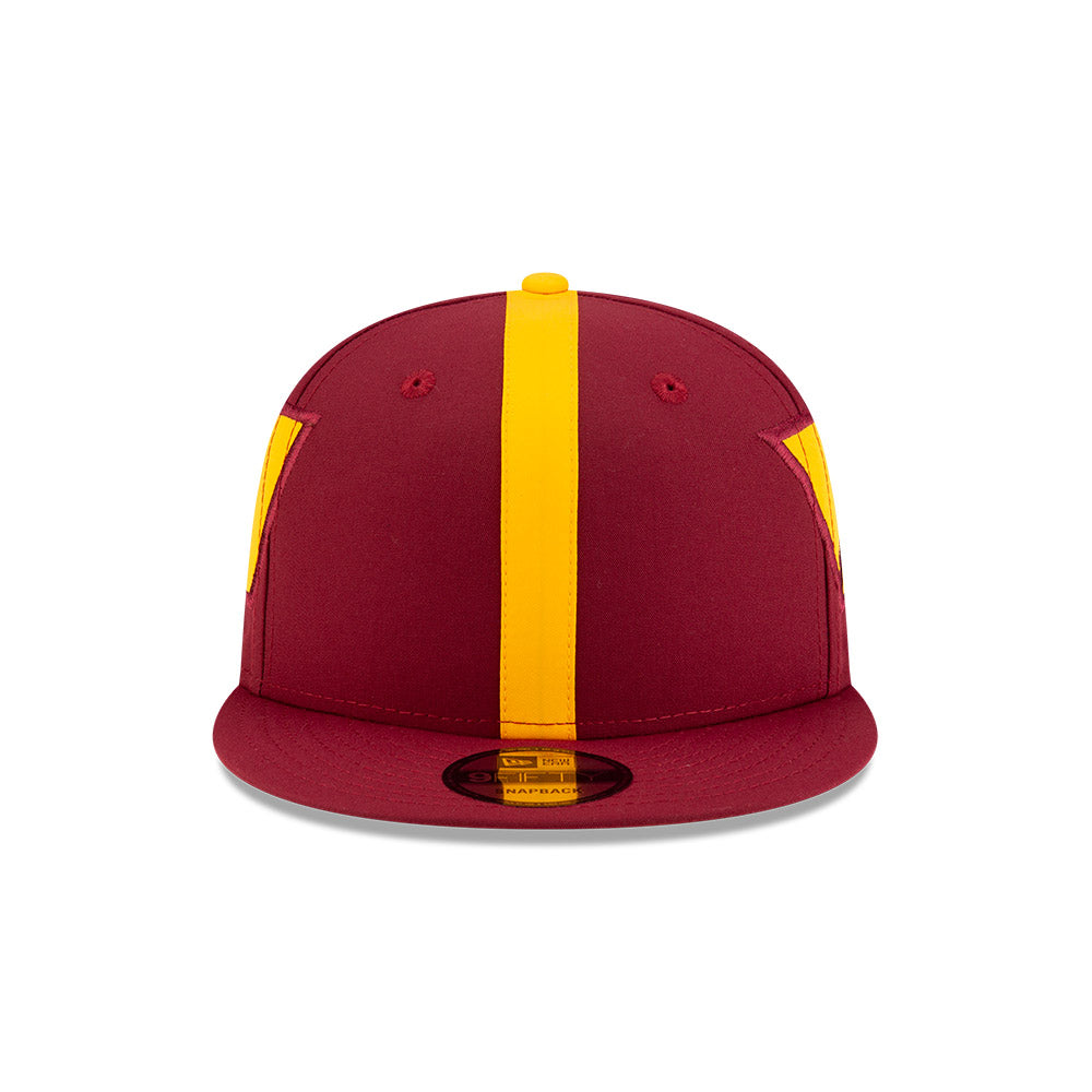 Washington Commanders New Era HELMET 9Fifty Snapback Hat - Burgundy/Yellow