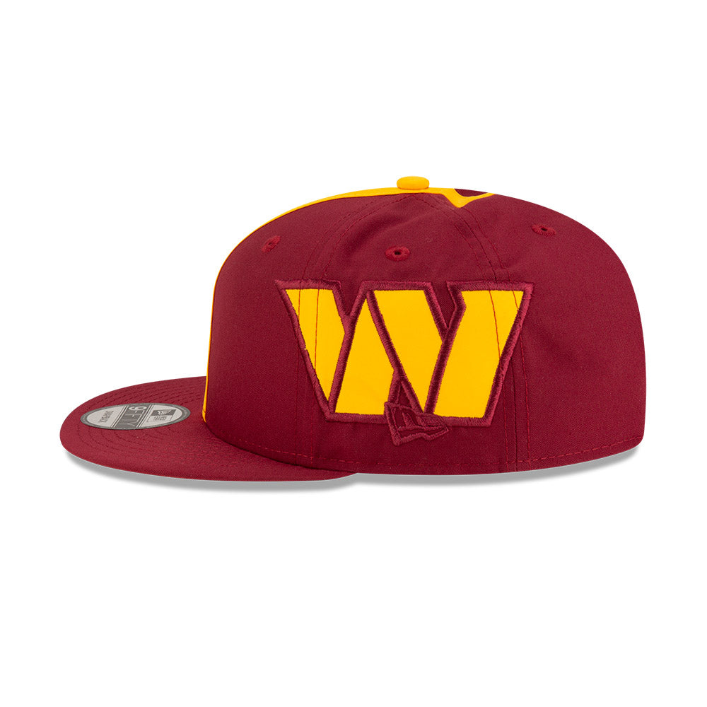 Washington Commanders New Era HELMET 9Fifty Snapback Hat - Burgundy/Yellow