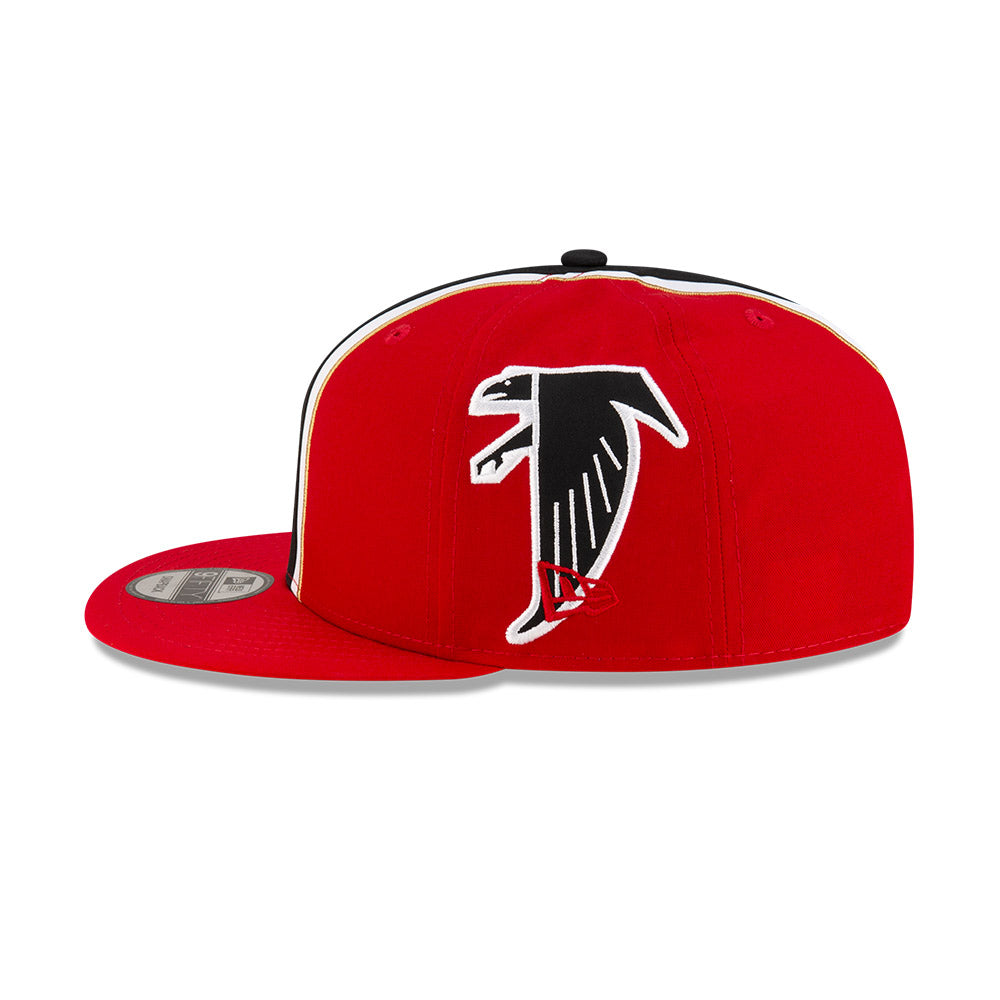 Atlanta Falcons New Era THROWBACK HELMET 9Fifty Snapback Hat - Red/Black