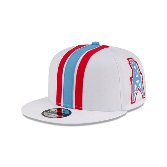 Houston Oilers New Era THROWBACK HELMET 9Fifty Snapback Hat - White/Sky