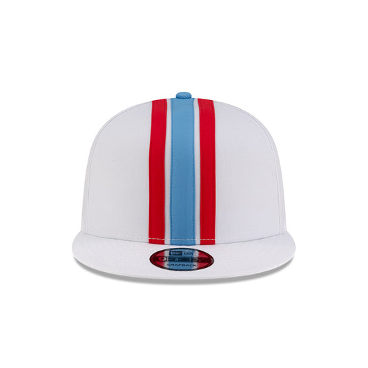 Houston Oilers New Era THROWBACK HELMET 9Fifty Snapback Hat - White/Sky