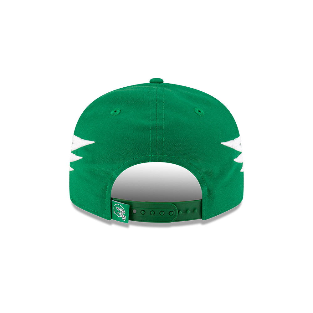 Philadelphia Eagles New Era THROWBACK HELMET 9Fifty Snapback Hat - Green/Gray