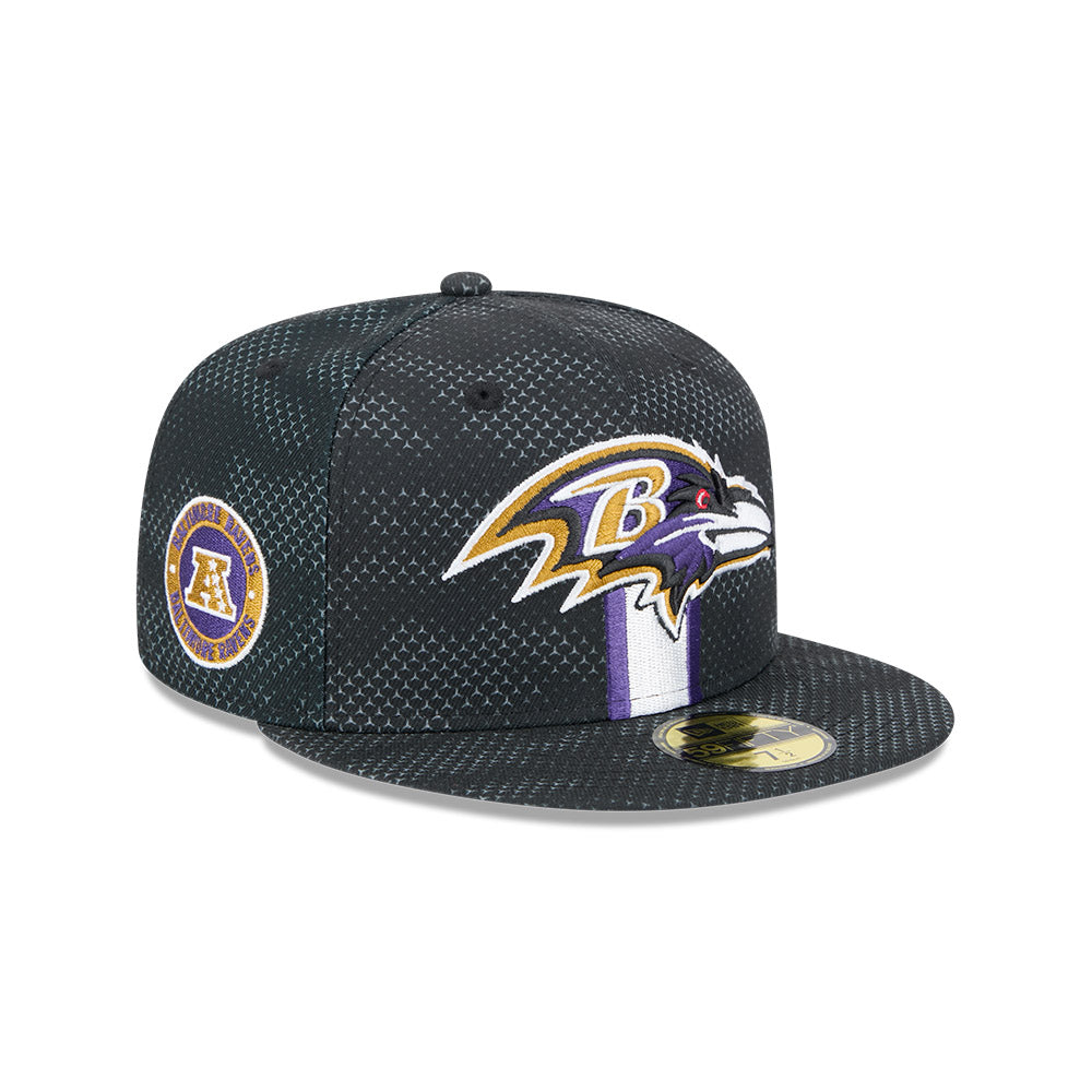 Baltimore Ravens New Era 2024 Sideline 59FIFTY Fitted Hat - Black