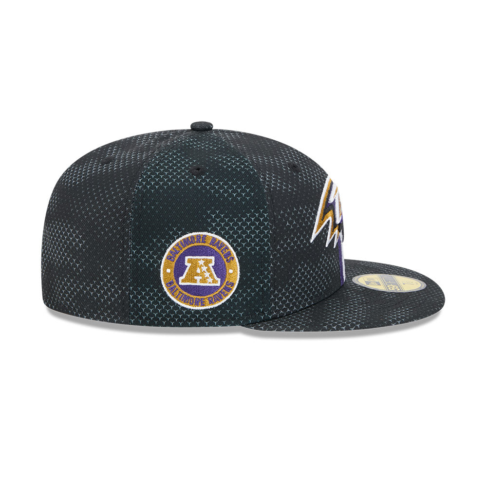 Baltimore Ravens New Era 2024 Sideline 59FIFTY Fitted Hat - Black