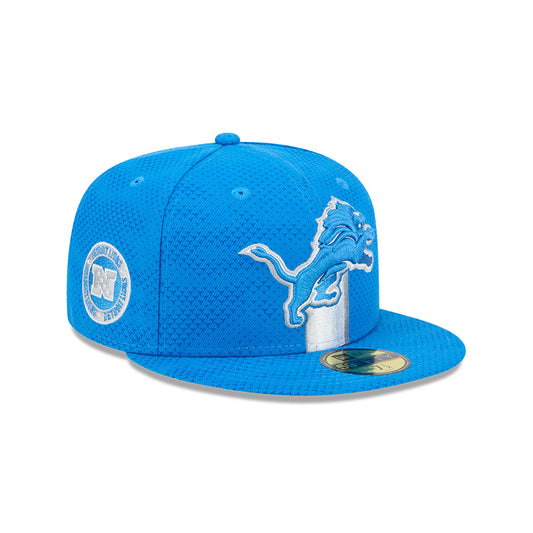 Detroit Lions New Era 2024 Sideline 59FIFTY Fitted Hat - Light Blue