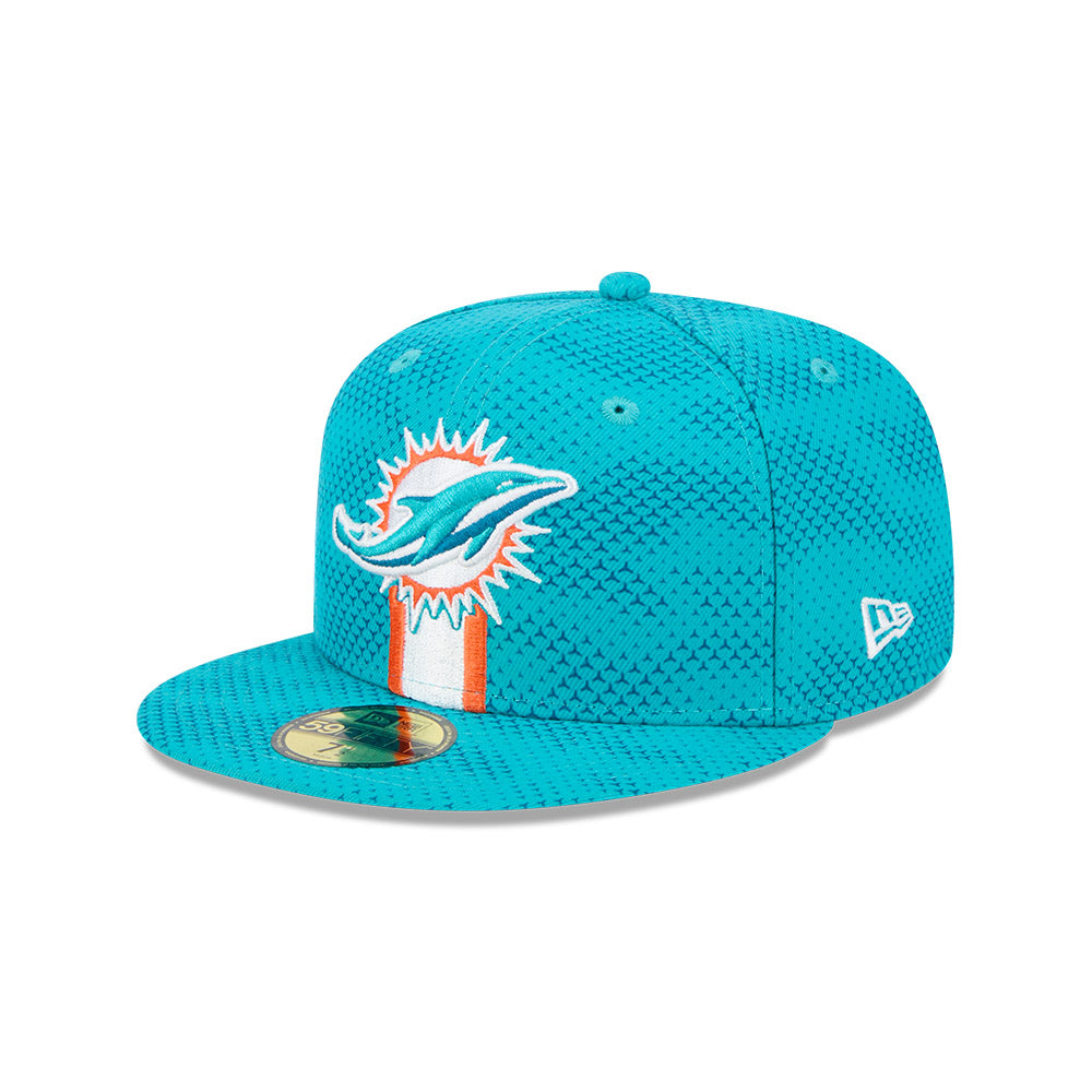 Miami Dolphins New Era 2024 Sideline 59FIFTY Fitted Hat - Aqua