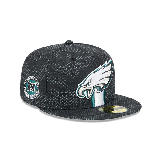 Philadelphia Eagles New Era 2024 Sideline 59FIFTY Fitted Hat - Black