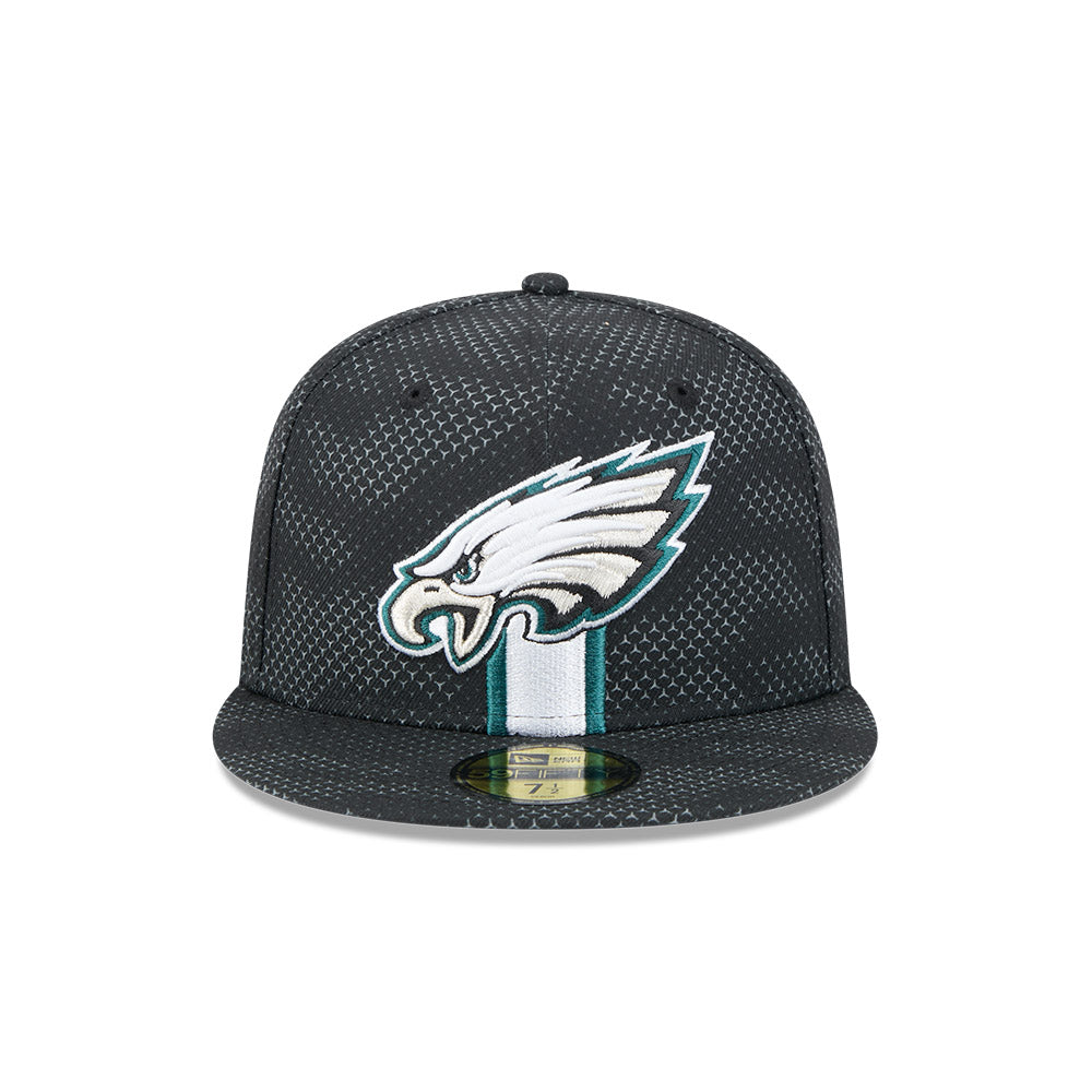 Philadelphia Eagles New Era 2024 Sideline 59FIFTY Fitted Hat - Black