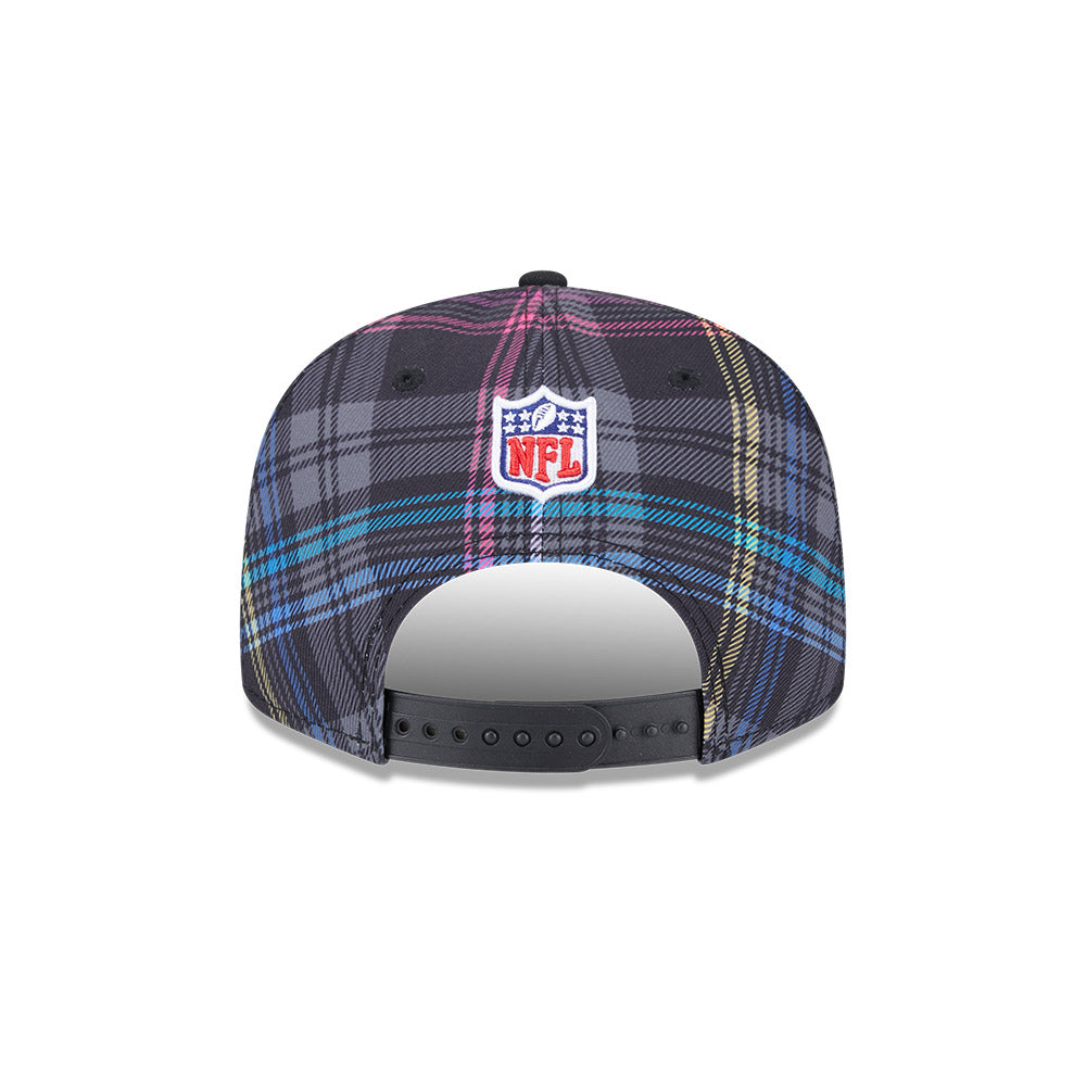 Philadelphia Eagles New Era 2024 NFL Crucial Catch Plaid 9Fifty Snapback Hat - Black/Pink