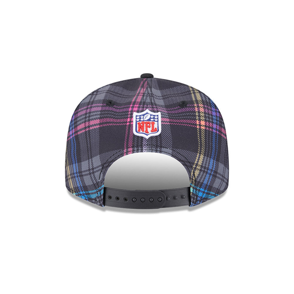 New York Giants New Era 2024 NFL Crucial Catch Plaid 9Fifty Snapback Hat - Black/Pink