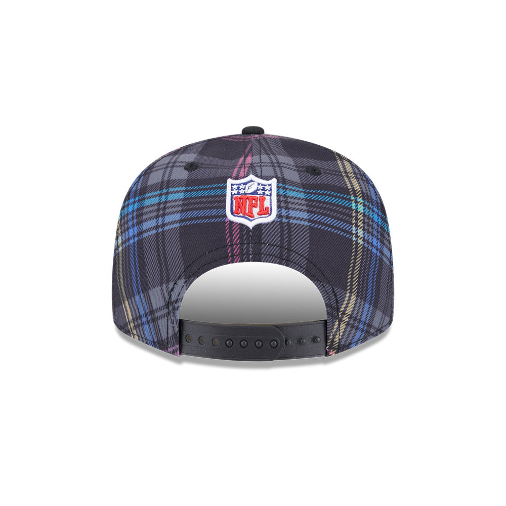 San Francisco 49ers New Era 2024 NFL Crucial Catch Plaid 9Fifty Snapback Hat - Black/Pink