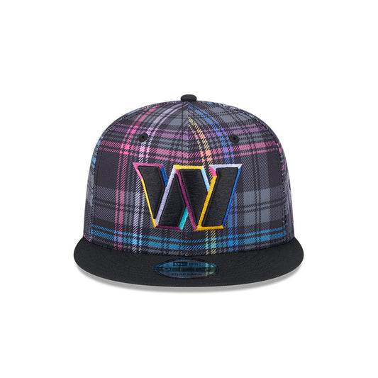 Washington Commanders New Era 2024 NFL Crucial Catch Plaid 9Fifty Snapback Hat - Black/Pink