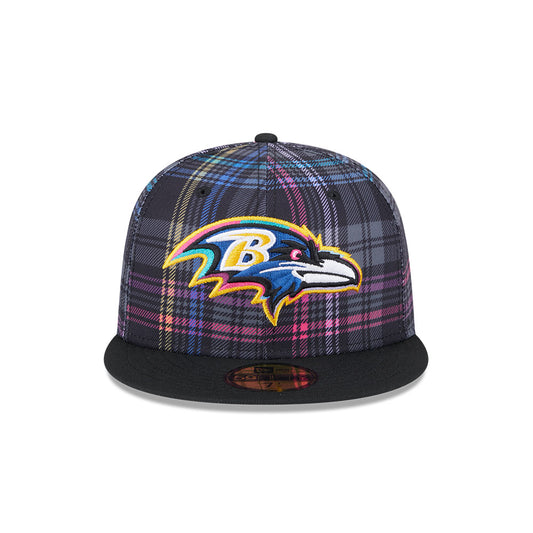 Baltimore Ravens New Era 2024 NFL Crucial Catch 59FIFTY Fitted Hat - Black/Pink