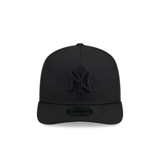 New York Yankeess New Era A-FRAME 9Fifty Snapback MLB Hat - Black on Black