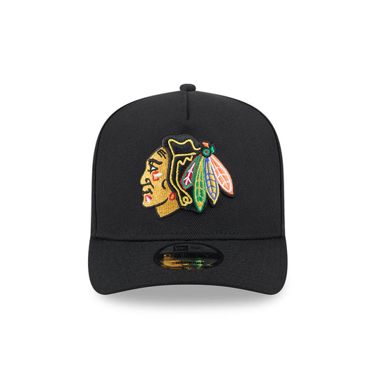 Chicago Blackhawks New Era 9Fifty A-FRAME Snapback Hat - Black