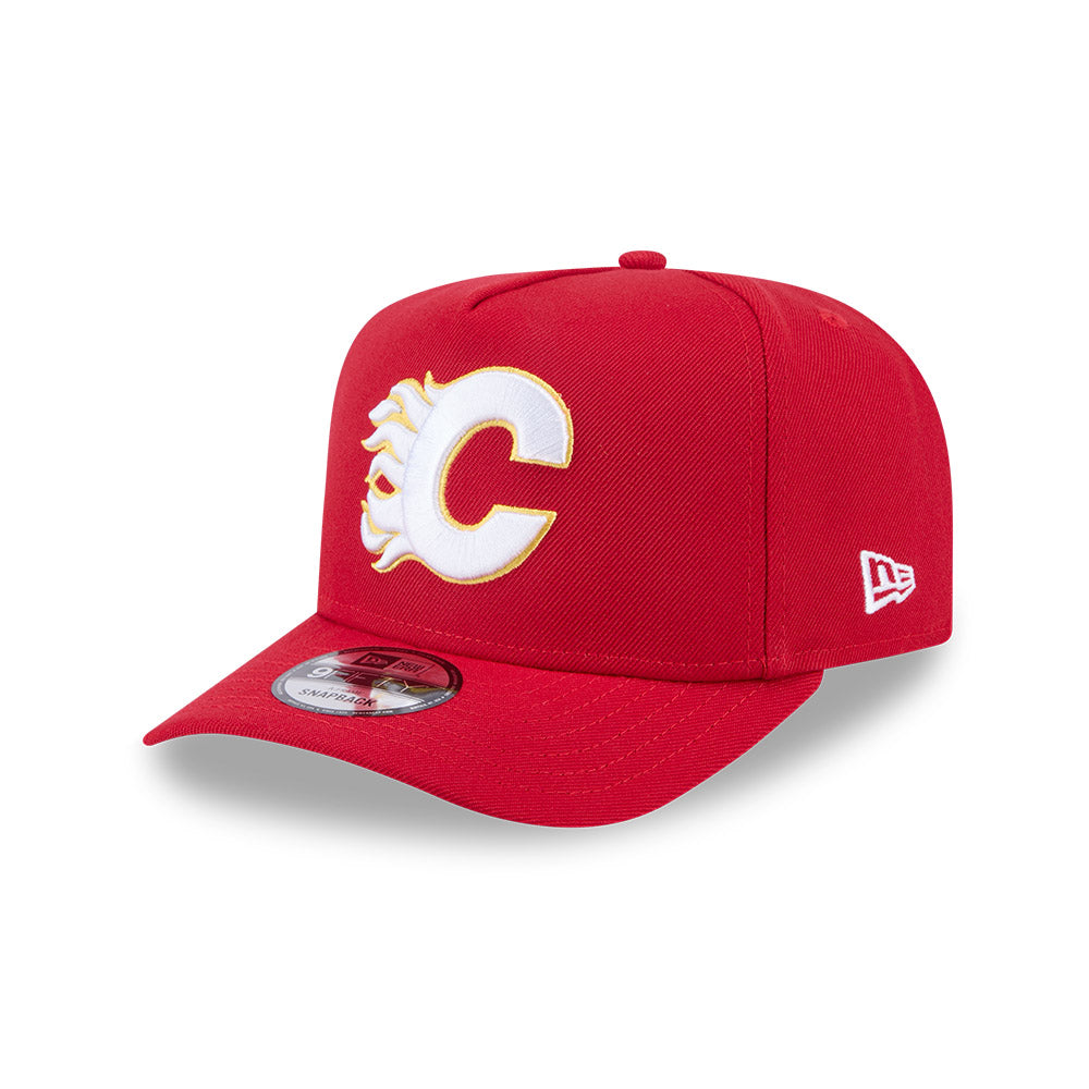 Calgary Flames New Era 9Fifty A-FRAME Snapback Hat - Red