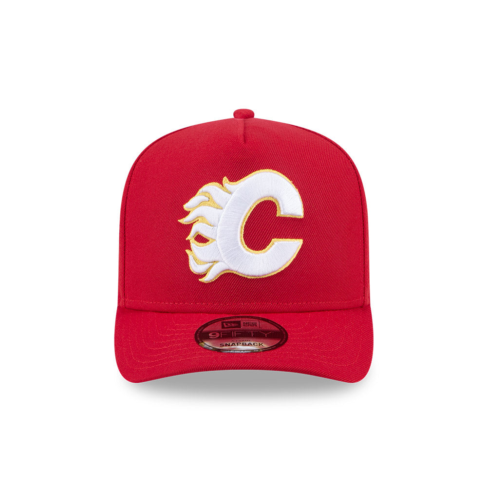 Calgary Flames New Era 9Fifty A-FRAME Snapback Hat - Red