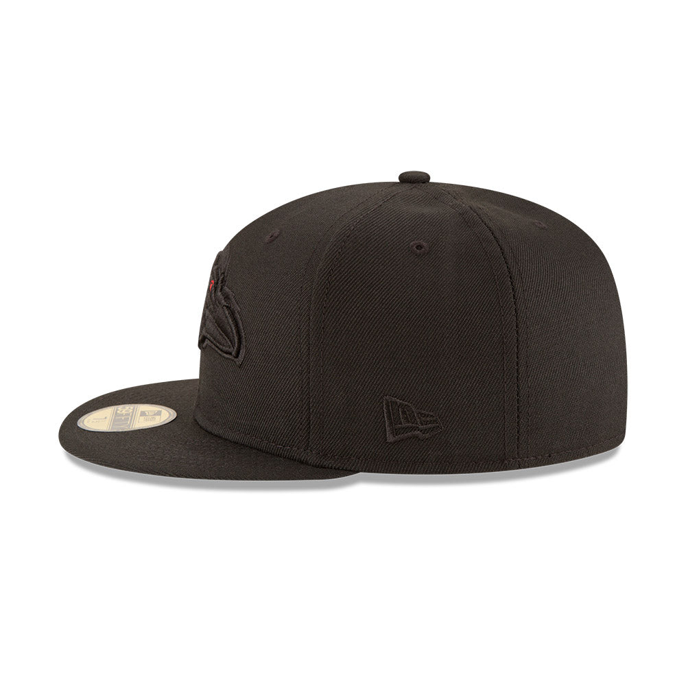 Baltimore Ravens BLACKOUT New Era 59Fifty Fitted Hat - Black/Black