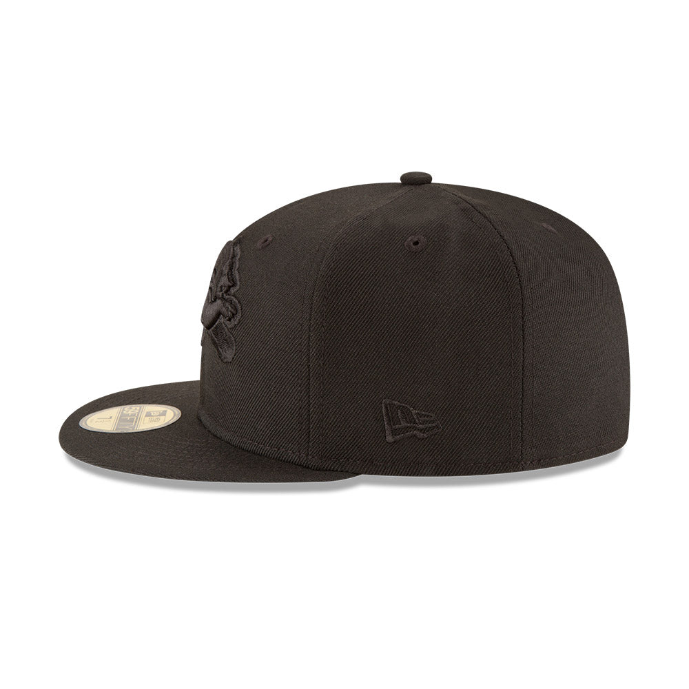 Detroit Lions BLACKOUT New Era 59Fifty Fitted Hat - Black/Black