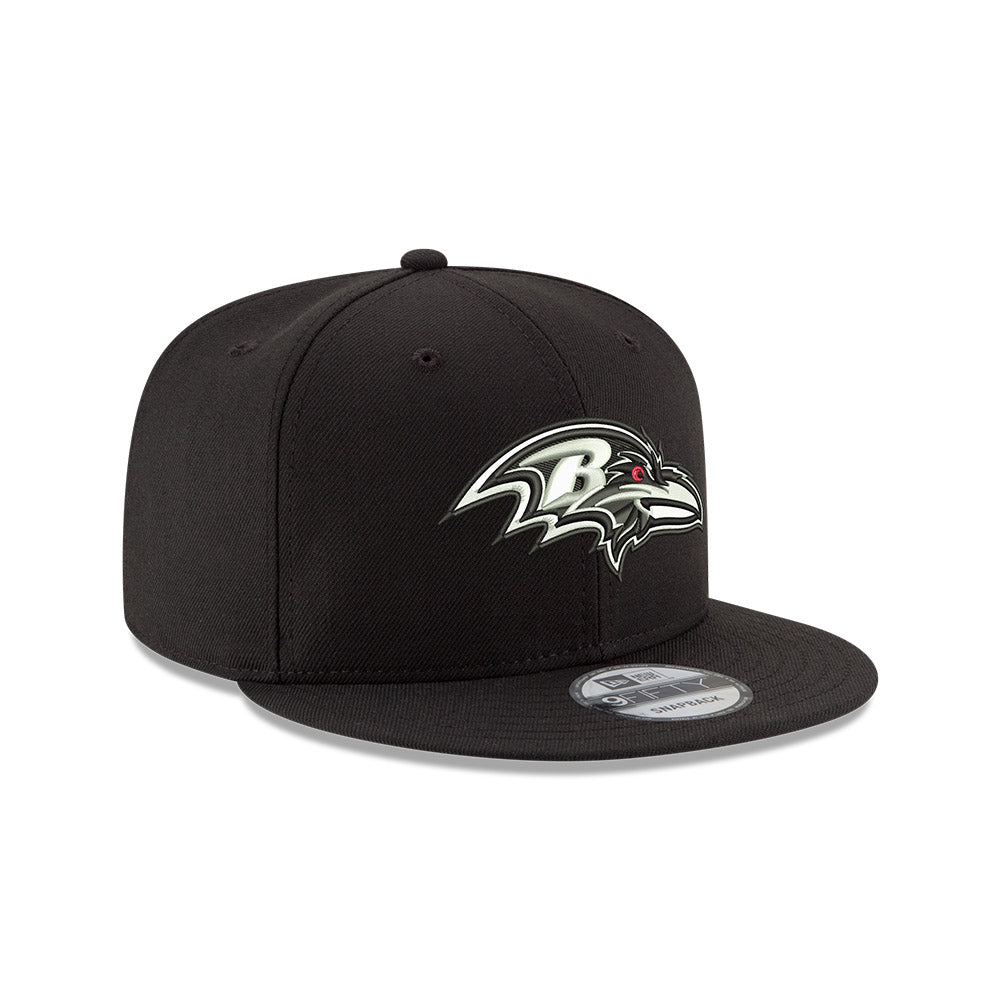 Baltimore Ravens New Era BLACK-WHITE SERIES 9Fifty Snapback NFL Hat - Black/White