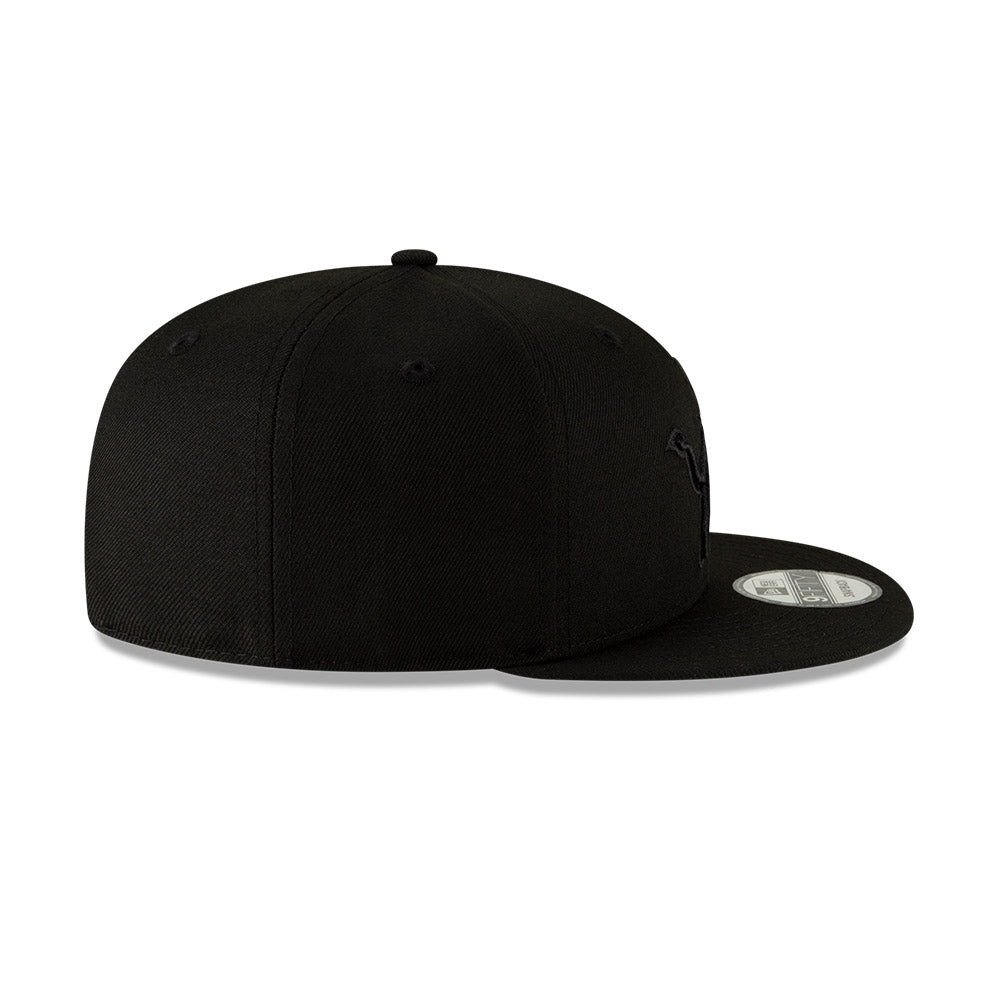 Detroit Lions New Era BLACKOUT 9Fifty Snapback Hat - Black/Black