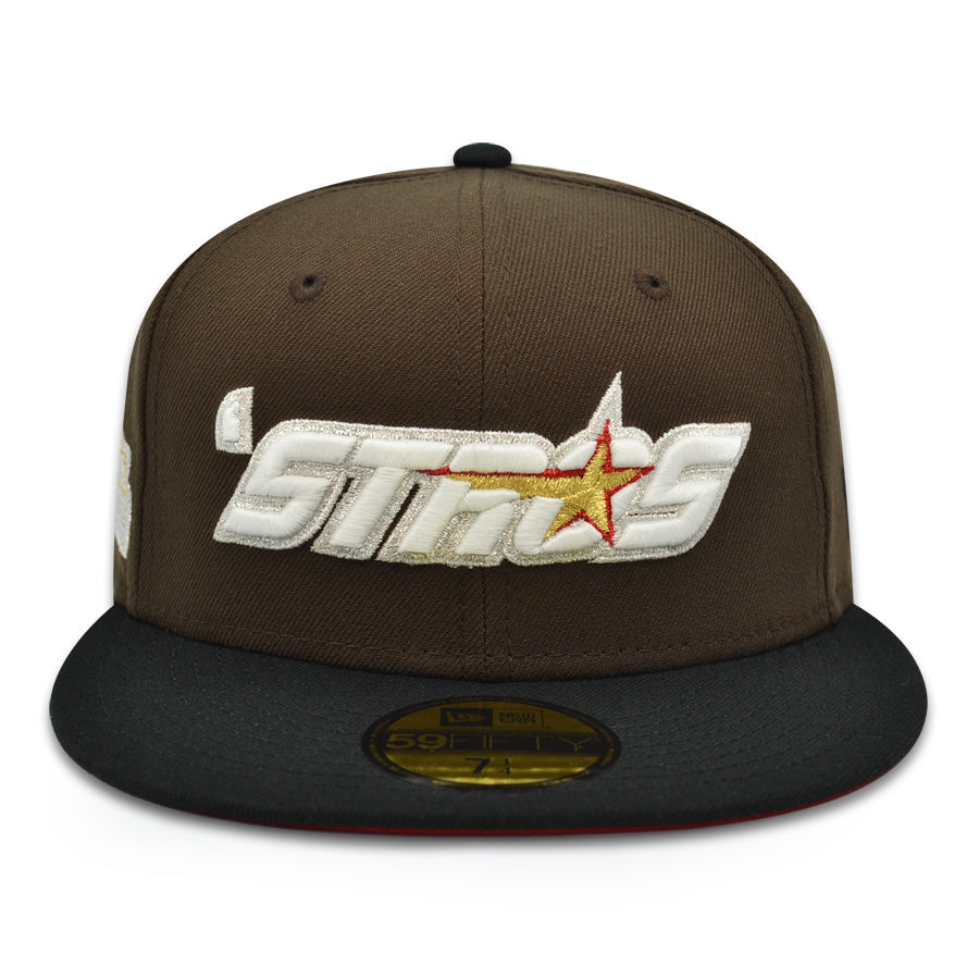 Houston Astros "STROS" Astrodome Exclusive New Era 59Fifty Fitted Hat - Walnut/Black