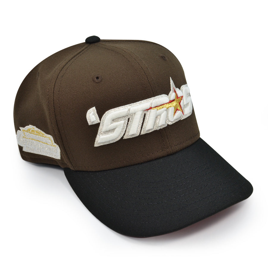 Houston Astros "STROS" Astrodome Exclusive New Era 59Fifty Fitted Hat - Walnut/Black