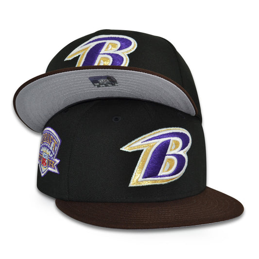 Baltimore Ravens "BALL HAWK" Exclusive New Era 59Fifty Fitted Hat - Black/Burntwood