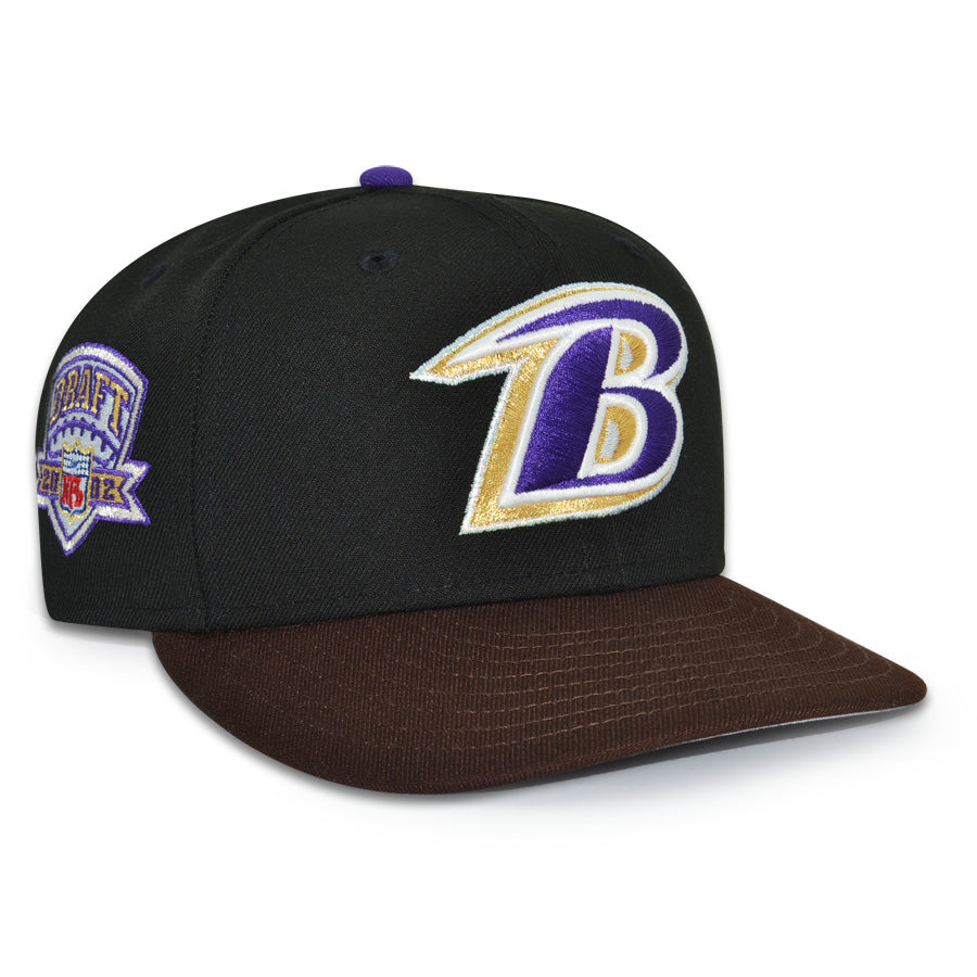 Baltimore Ravens "BALL HAWK" Exclusive New Era 59Fifty Fitted Hat - Black/Burntwood