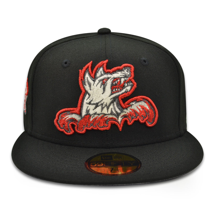 Hartford Wolfpack "HOWLING" AHL Exclusive New Era 59Fifty Fitted Hat - Black