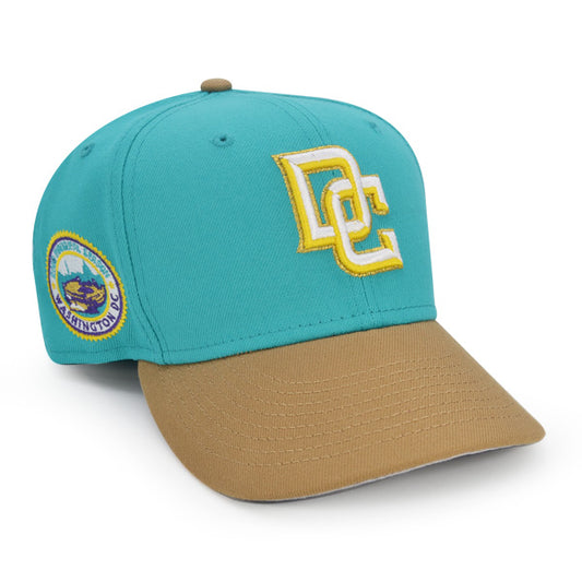 Washington Nationals DC 2008 INAUGURAL SEASON Exclusive New Era 59Fifty Fitted Hat - Teal/Khaki