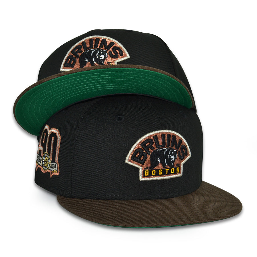 Boston Bruins "BIG BAD BRUINS" Exclusive New Era 59Fifty Fitted Hat - Black/Walnut