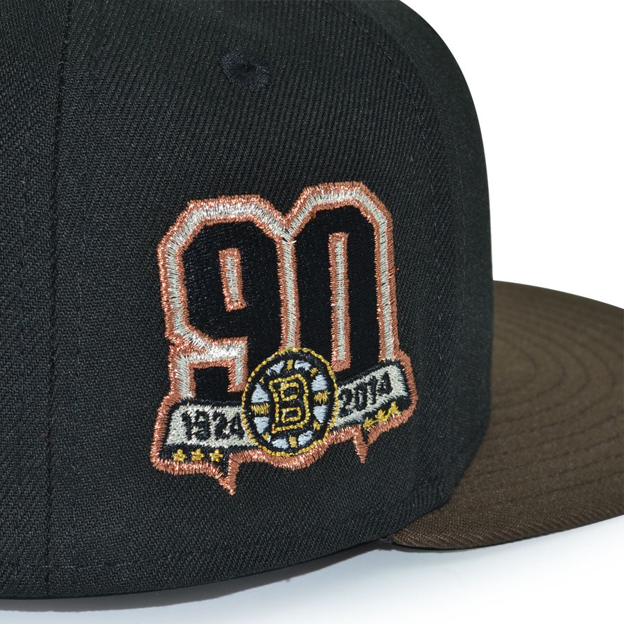 Boston Bruins "BIG BAD BRUINS" Exclusive New Era 59Fifty Fitted Hat - Black/Walnut