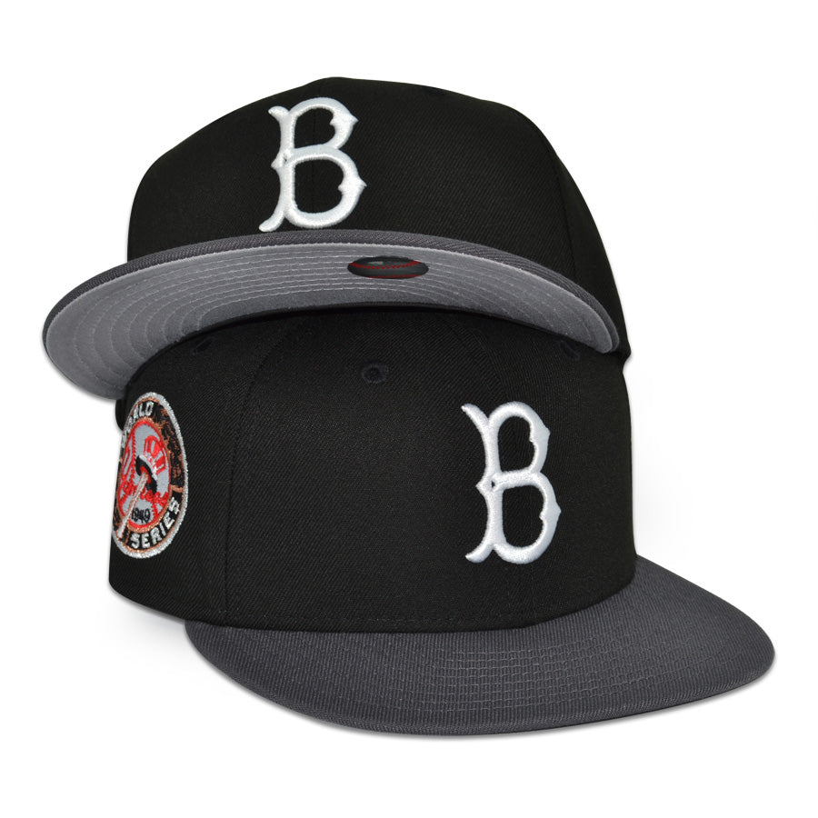 Brooklyn Dodgers "BROOKLYN BRED" Exclusive New Era 59Fifty Fitted Hat - Black/Graphite