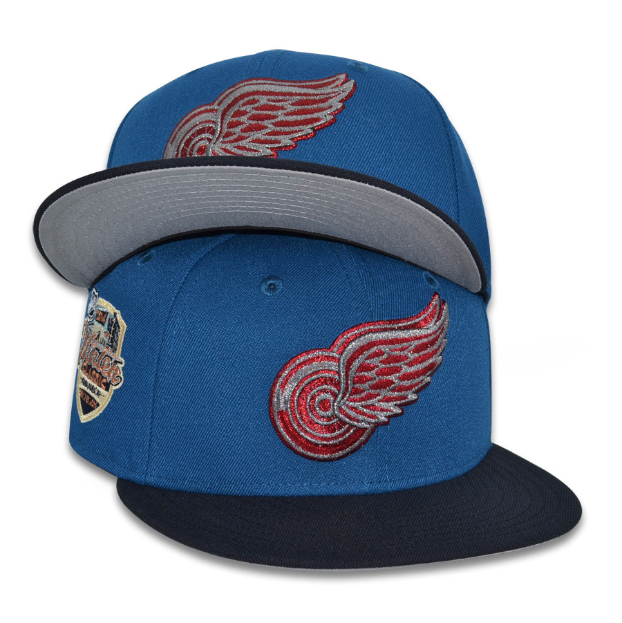 Detroit Red Wings "RUSHMORE REDWINGS" Exclusive New Era 59Fifty Fitted Hat - Blue/Navy