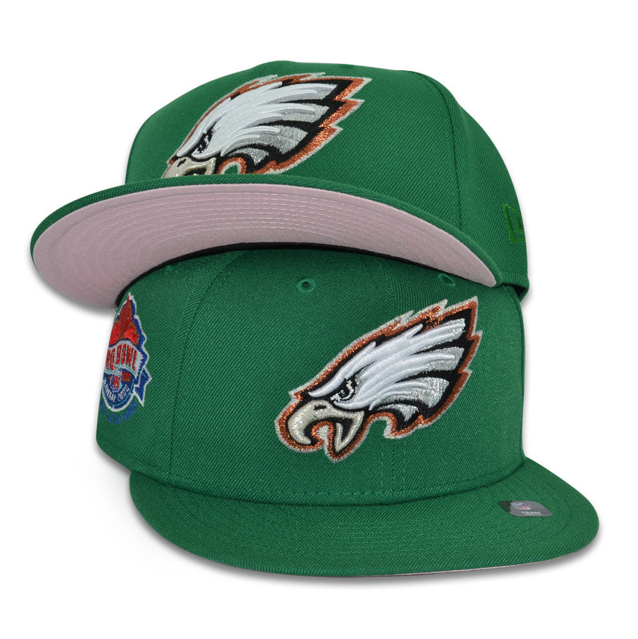 Philadelphia Eagles "MEET ME AT THE LINK" Exclusive New Era 59Fifty Fitted Hat - Kelly/Pink UV