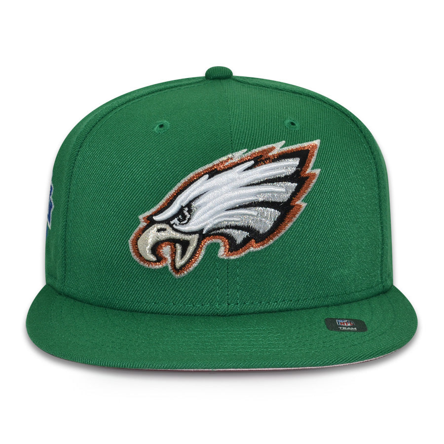 Philadelphia Eagles "MEET ME AT THE LINK" Exclusive New Era 59Fifty Fitted Hat - Kelly/Pink UV