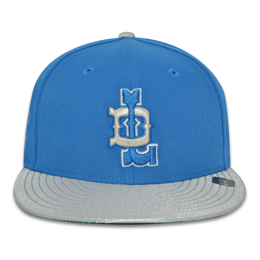 Detroit Lions "AUDIBLE" Exclusive New Era 59Fifty Fitted Hat - Rainstorm/Metallic Silver