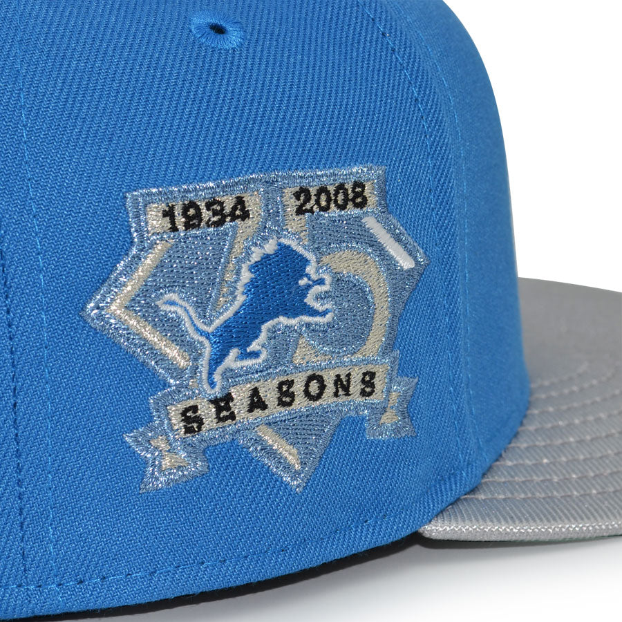 Detroit Lions "AUDIBLE" Exclusive New Era 59Fifty Fitted Hat - Rainstorm/Metallic Silver