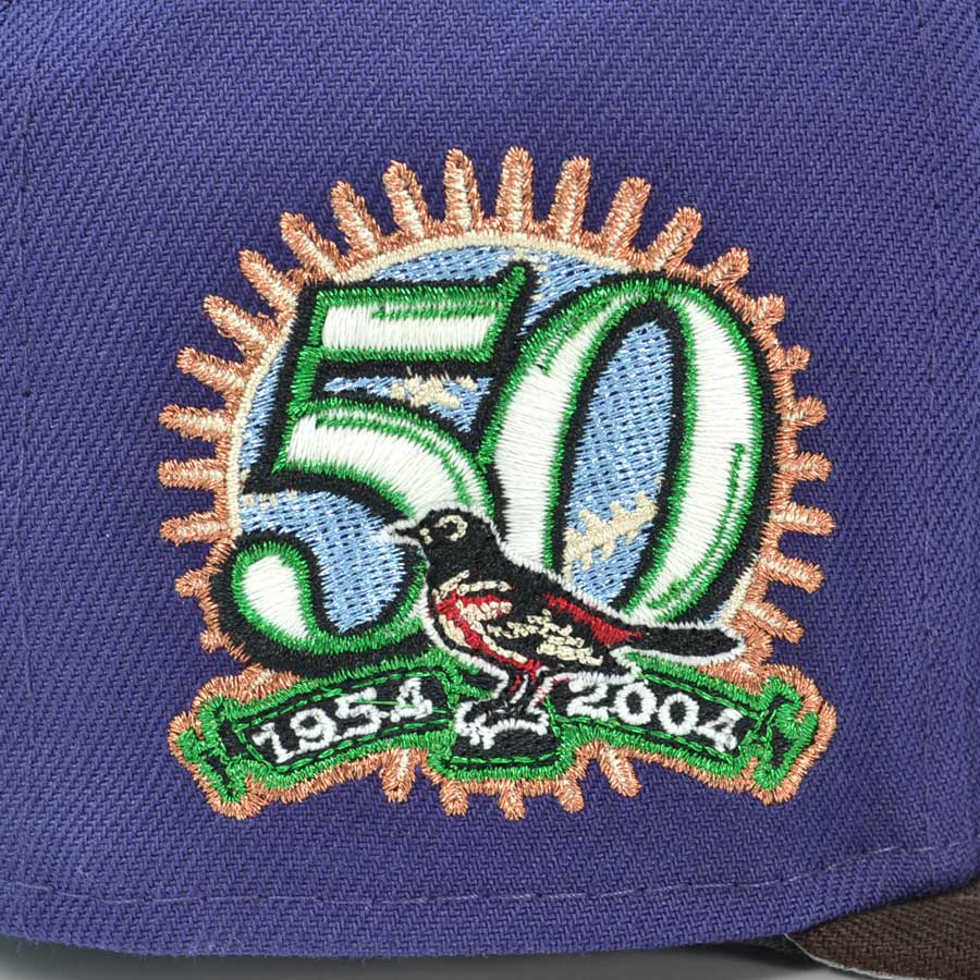 Baltimore Orioles 50th Anniversary New Era 59Fifty Fitted Hat - Purple/Burntwood/Green UV