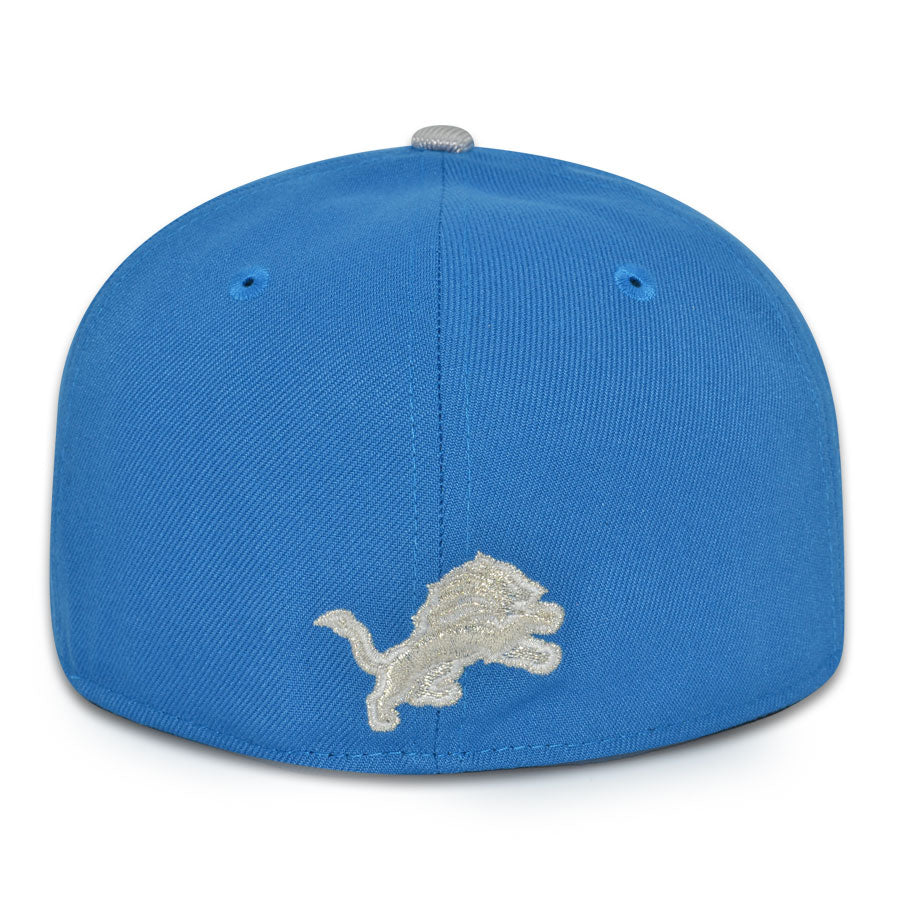 Detroit Lions "AUDIBLE" Exclusive New Era 59Fifty Fitted Hat - Rainstorm/Metallic Silver