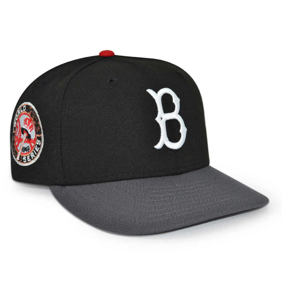 Brooklyn Dodgers "BROOKLYN BRED" Exclusive New Era 59Fifty Fitted Hat - Black/Graphite