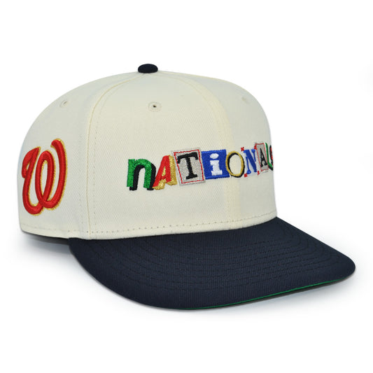 Washington Nationals "RANSOM NOTES" Exclusive New Era 59Fifty Fitted Hat - Chrome/Black