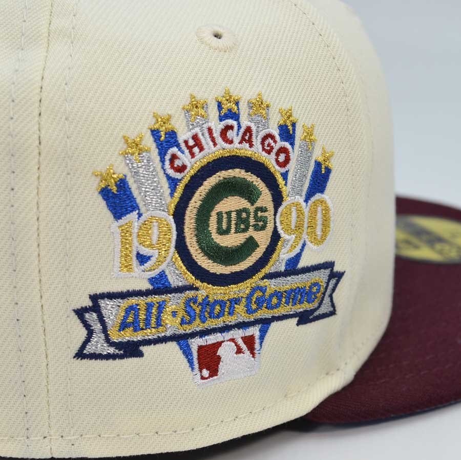 Chicago Cubs "CLASSIC CURRENT" Exclusive New Era 59Fifty Fitted Hat - Chrome/Maroon