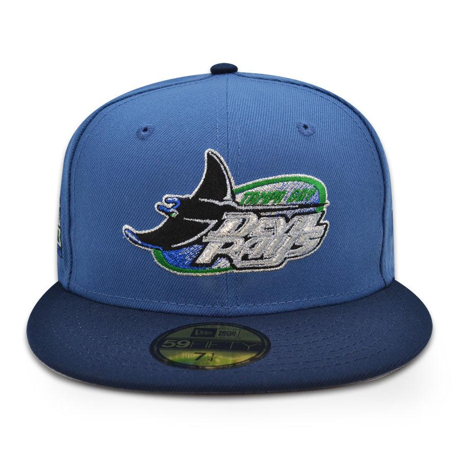 Tampa Bay Devil Rays "CLEAR WATER" Exclusive New Era 59Fifty Fitted Hat - Indigo/OC Blue