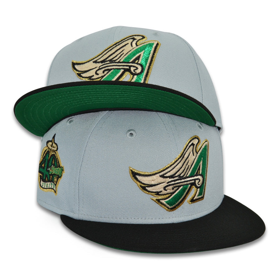 Anaheim Angels "NEWPORT BEACH" Exclusive New Era 59Fifty Fitted Hat - Snow Gray/Black