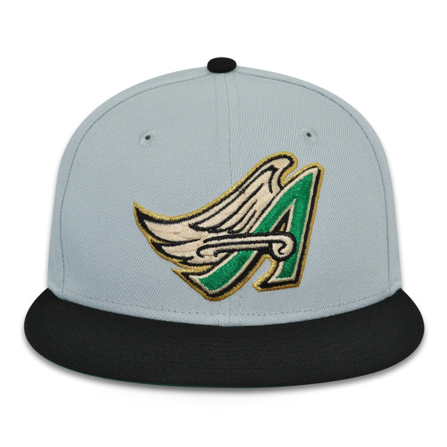 Anaheim Angels "NEWPORT BEACH" Exclusive New Era 59Fifty Fitted Hat - Snow Gray/Black